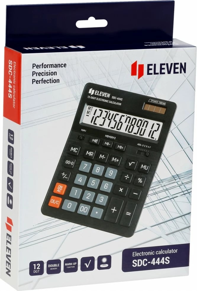 Kalkulator zyre ELEVEN SDC444S, 12 shifra, i zi
