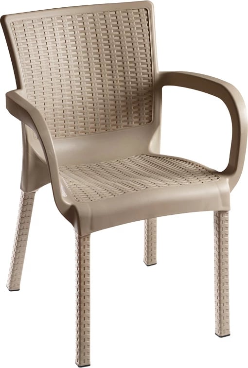 Set tavoline me karrige për terasë, 3 pjesë, ngjyrë kapuçino, Icon-Festive