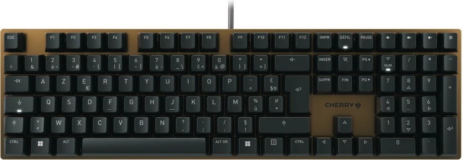 Tastierë mekanike Cherry KC 200 MX, AZERTY, Cherry MX Brown, me kabllo, 1.6m, e zezë/bronzi