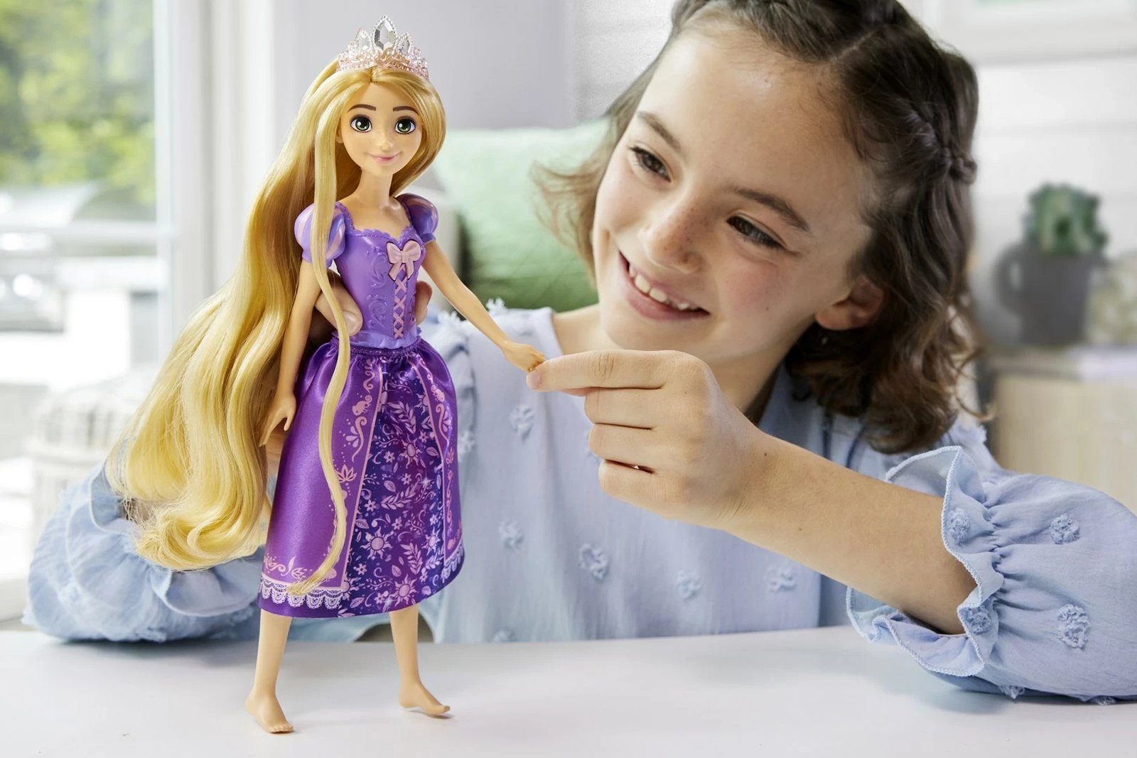 Kukull mode Disney Princess Rapunzel që këndon, MATTEL, 249243, shumëngjyrëshe