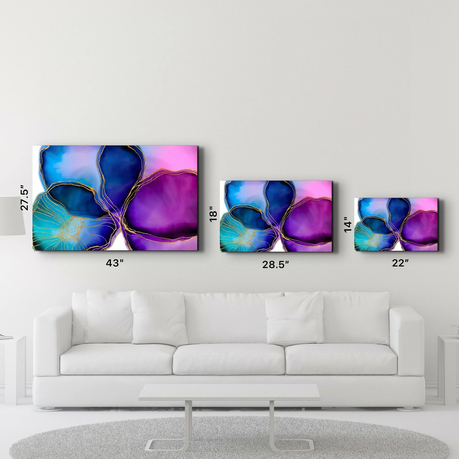 Pikturë dekorative prej xhami të temperuar, shumëngjyrëshe, CAM-2085, 46x72 cm