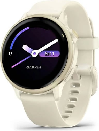 Smartwatch Garmin vívoactive 6, 42 mm, AMOLED, GPS, i bardhë