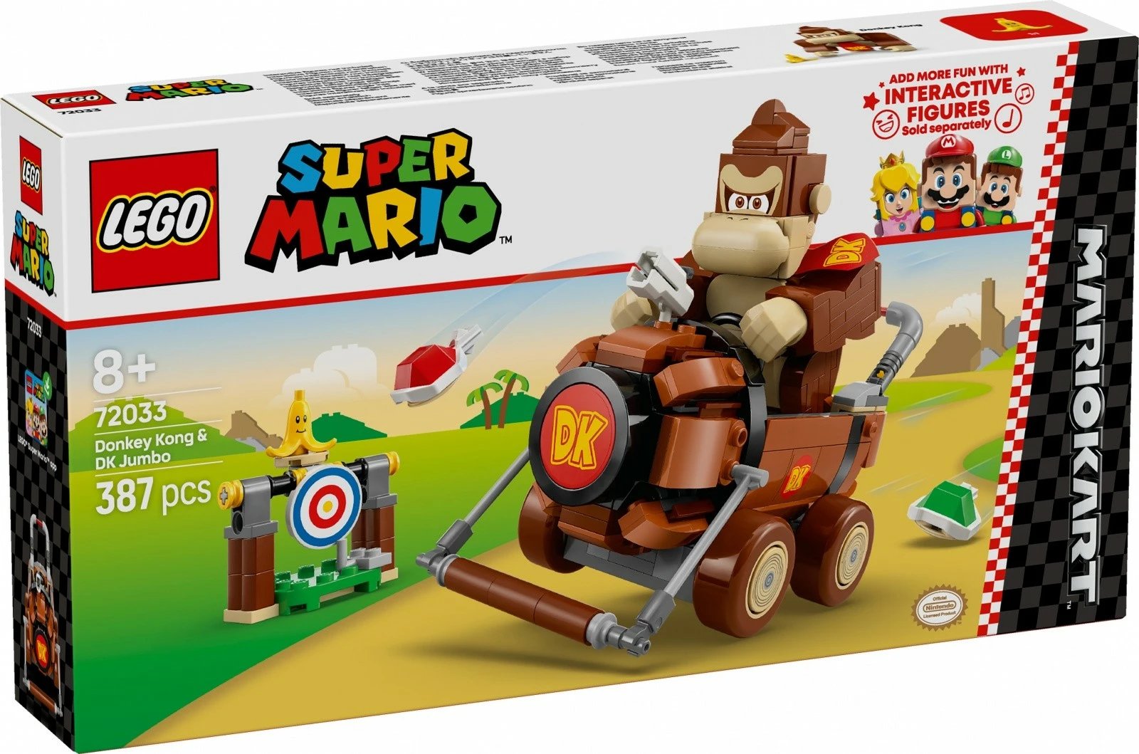 Set ndërtimi LEGO Super Mario 72033 Mario Kart Donkey Kong & DK Jumbo 387 pjesë 8+