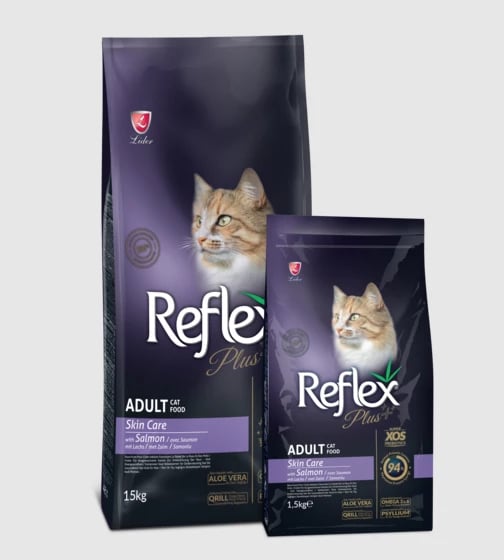 Ushqim për mace të rritura Reflex Plus Skin Care, me salmon, 1.5 kg