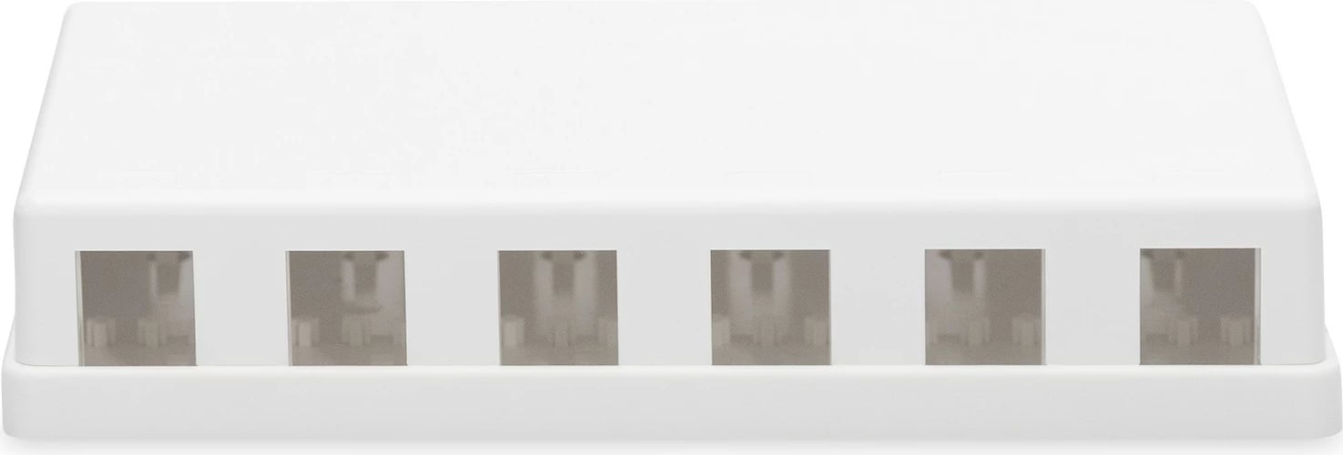 Kutijë konsolidimi Digitus për 6 Keystone, plastikë, e bardhë