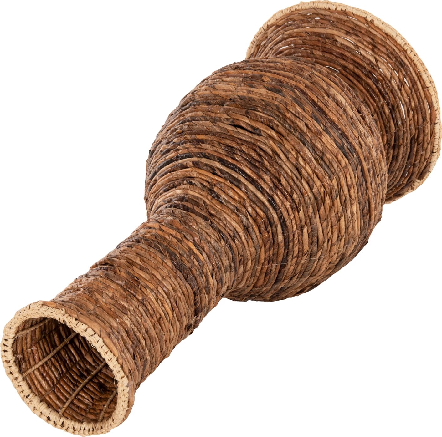 Vazo dekorative për dysheme, fibra banane, ngjyrë kafe, FH7864, Φ33x74H cm