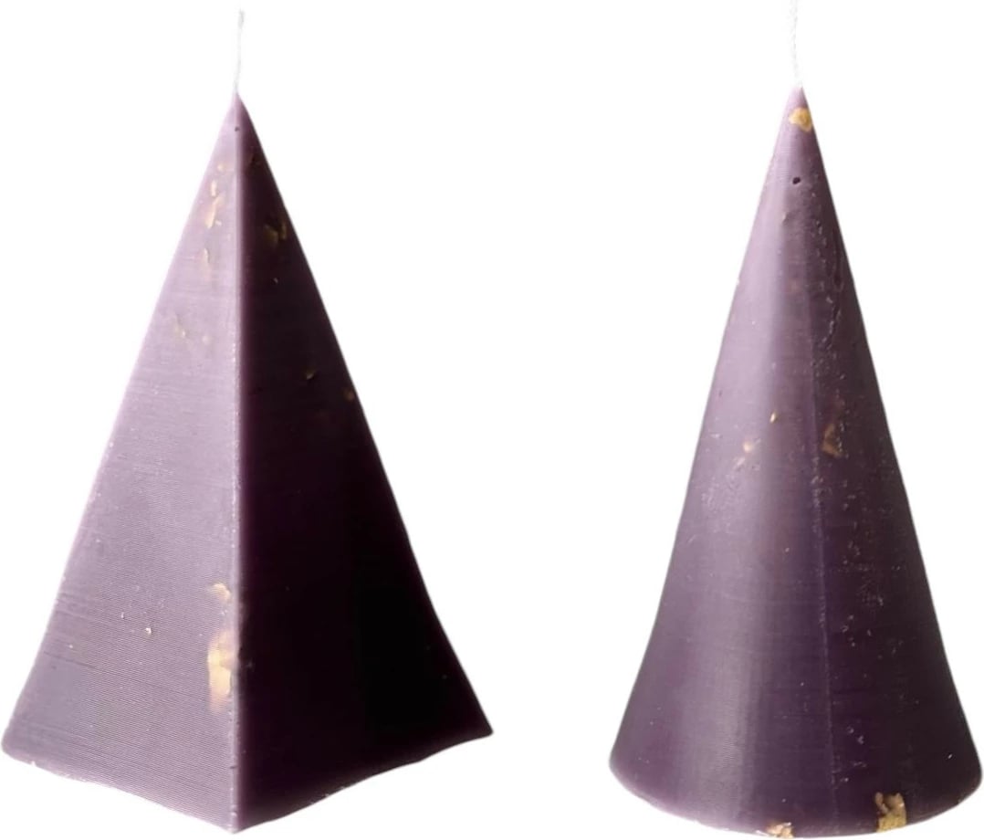 Set qirinjësh (2 copë), ngjyrë vjollcë, Glamour Candle 17M, Evila Originals