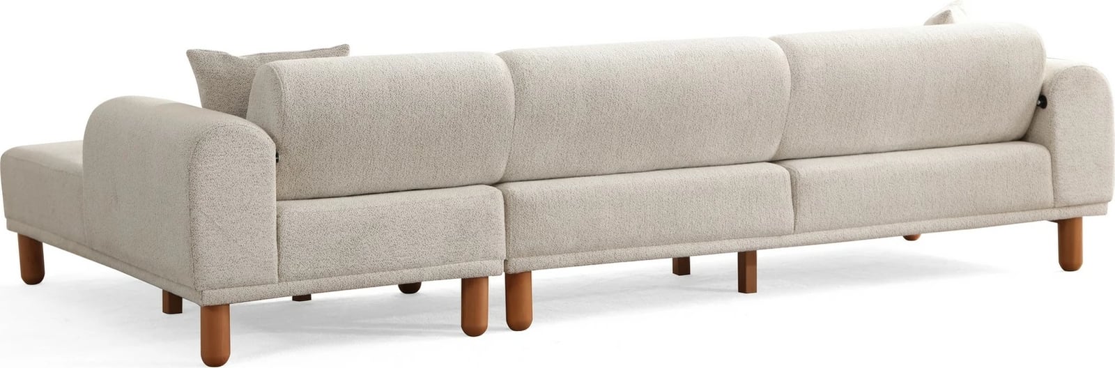 Kënd-sofë krevati Lyke, ngjyrë krem, kënd i djathtë