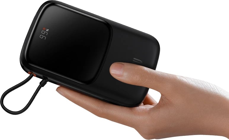 Powerbank Baseus Qpow Pro Overseas Edition 10000mAh, 20W, me kabllo USB-C, e zezë