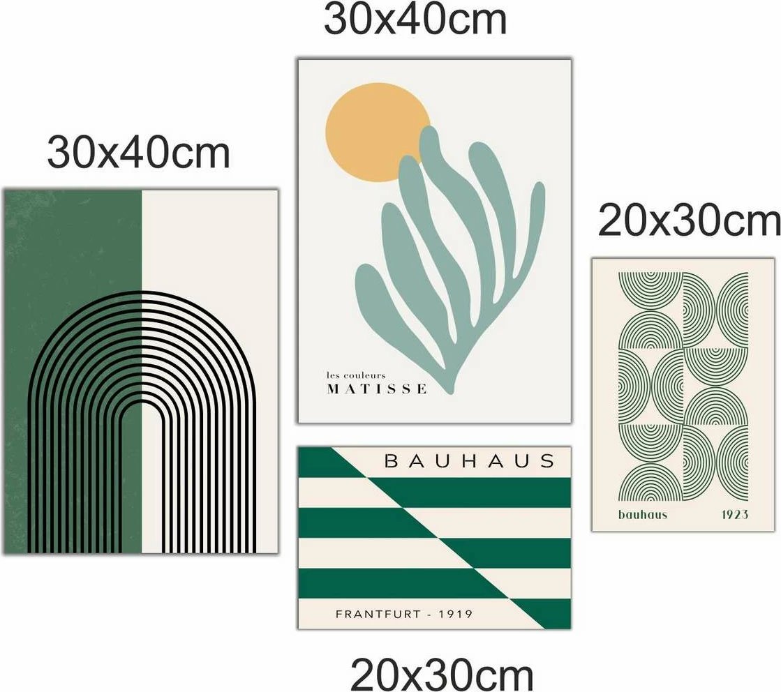 Pikturë dekorative MDF (4 copë), Wallity, shumëngjyrëshe, Mdf - 00132