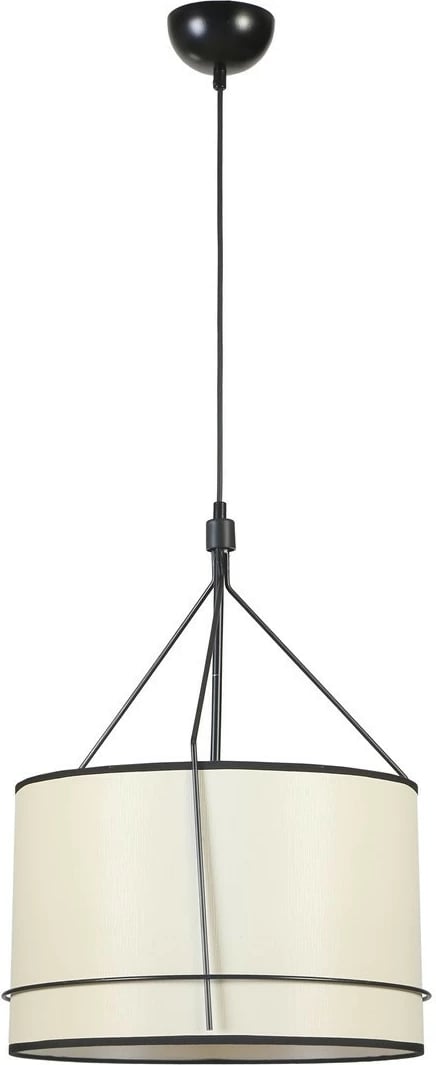 Llambë tavani Opviq, 8802-2, trup metali, kapak stofi, e zezë/krem, 40x70cm