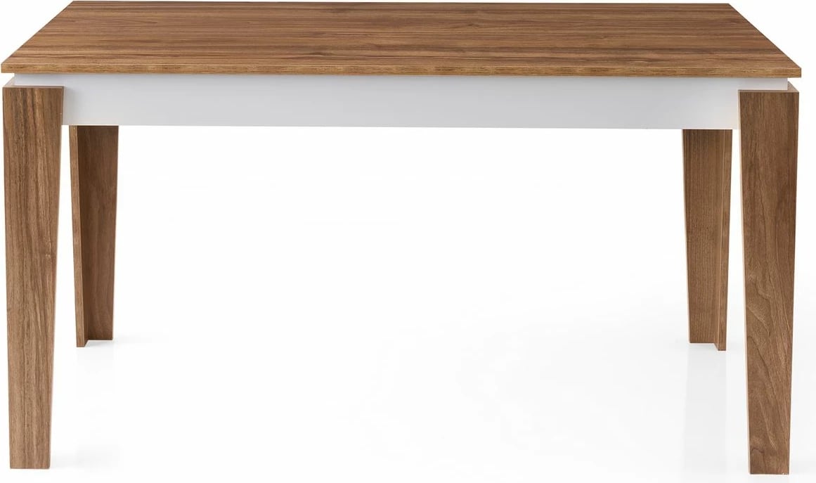 Tavolinë ngrënieje Skye Decor, Asos - 2972, ngjyrë arre dhe e bardhë