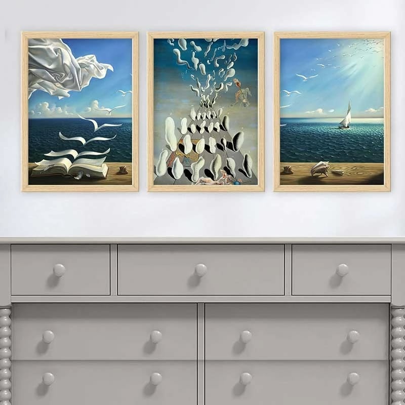 Pikturë dekorative me kornizë (3 copë), Wallity, 3NTC_UN611484_3545