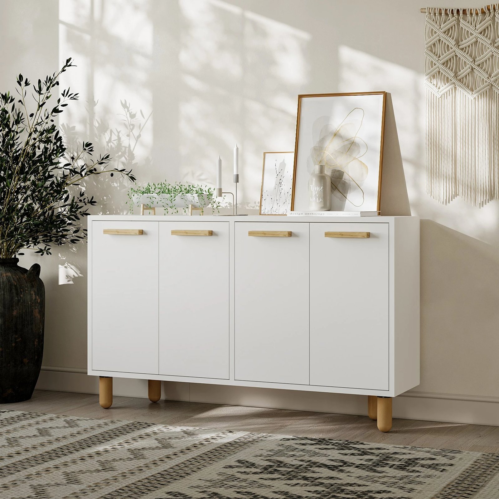 Konsolë Skye Decor, Venedik, e bardhë