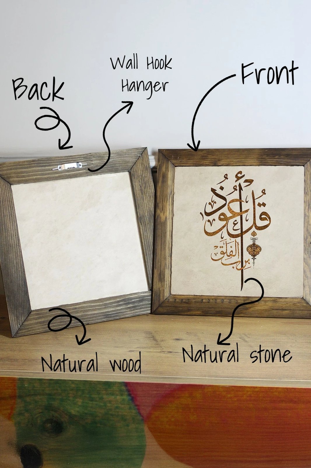 Pikturë dekorative me kornizë, Wallity, Ersytastablo61 - 26, shumëngjyrëshe, 26x26cm