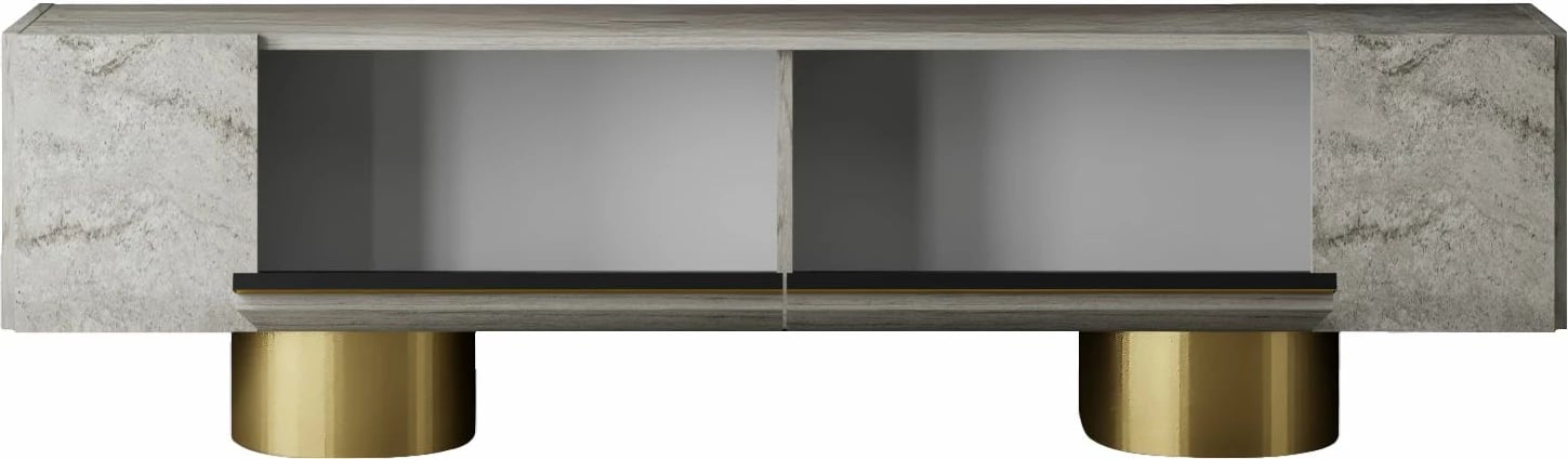 Komodë për TV Hanah Home, bohem, travertin, ar