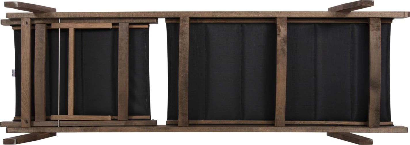 Shezlong plazhi MILOS FH10685.03 dru ahu, ngjyrë arre, mbulesë jastëku tekstilene e zezë 204x65x92,5H cm