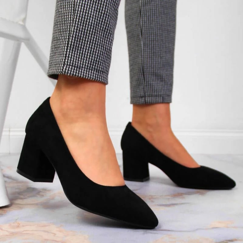 Këpucë me taka të larta Sergio Leone për femra, të zeza