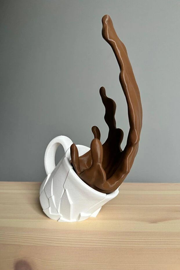 Statujë dekorative trinket, ngjyrë kafe dhe e bardhë, Evila Originals