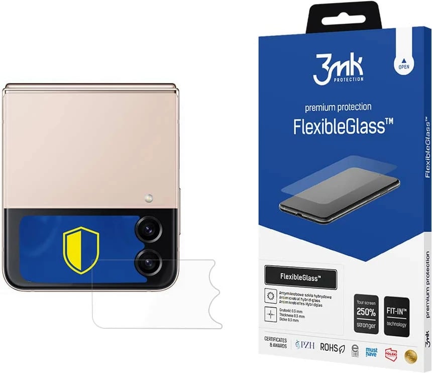 Mbështjellës xhami hibrid 3mk FlexibleGlass për Samsung Galaxy Z Flip 4, Transparent