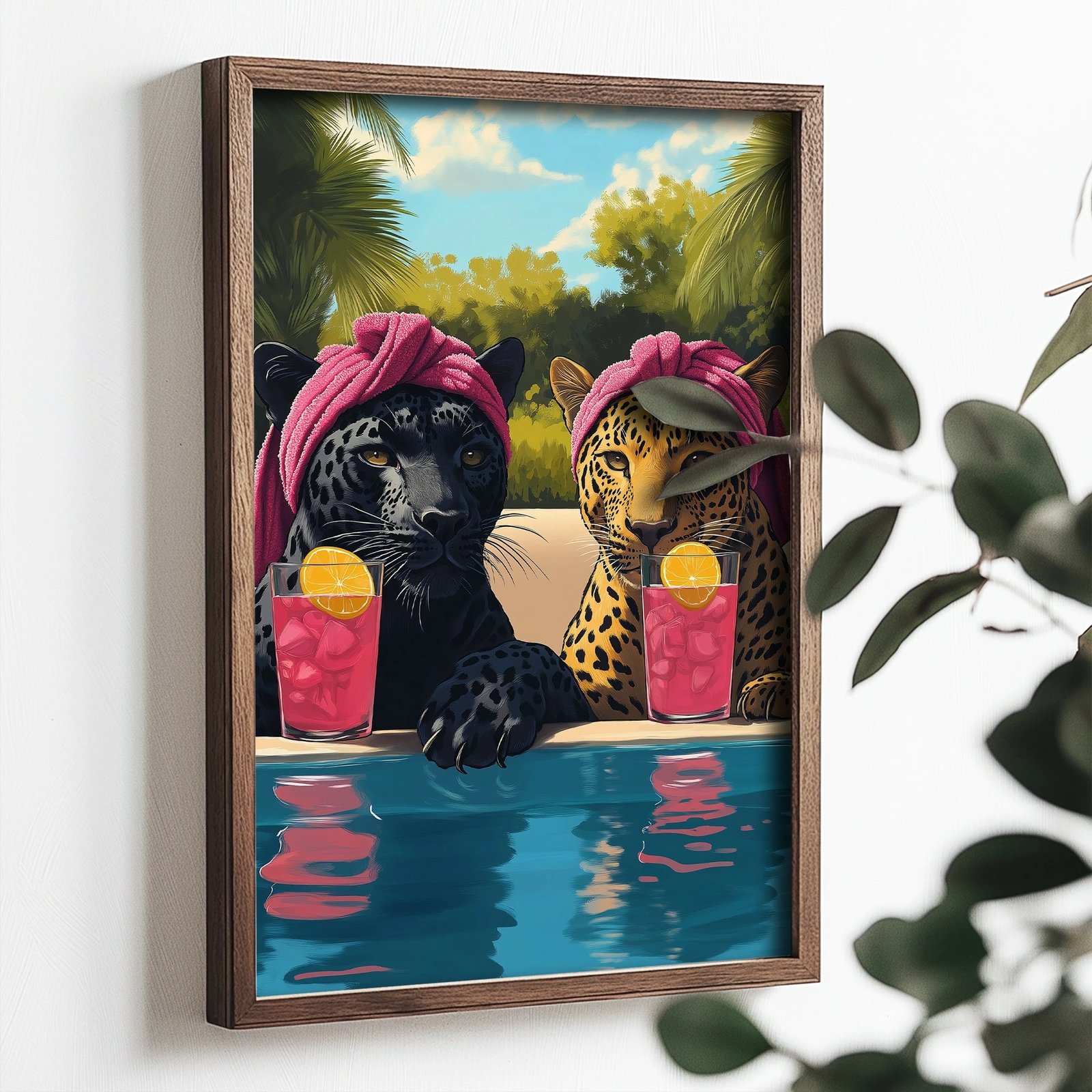 Pikturë dekorative me kornizë MDF, shumëngjyrëshe, Wallity TUN069-XL, 50x70x3.5cm