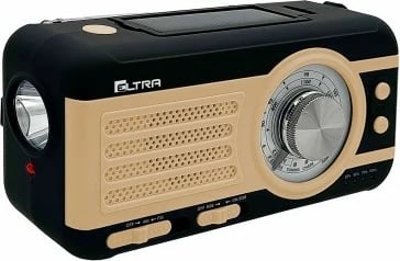 Radio portabile Eltra SAHARA Tourist WB-1, FM/AM, dritë LED, panel diellor, e zezë/rërë