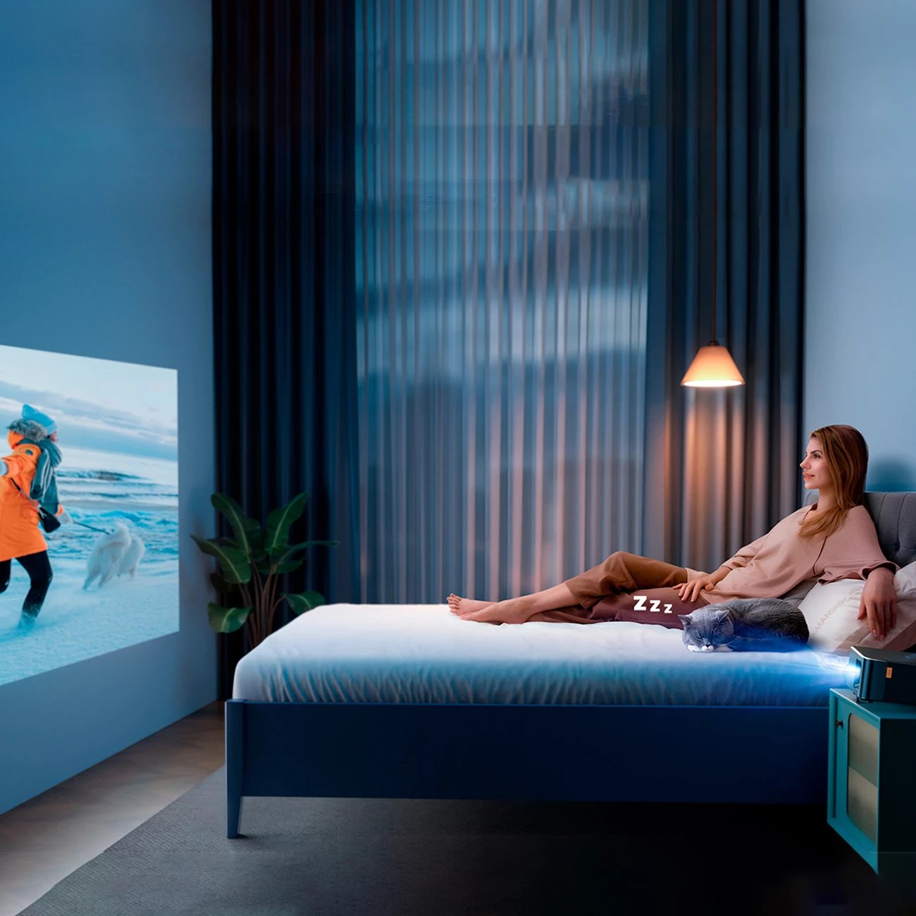 Projektor multimedial Yaber K2s, FullHD 1080p, JBL altoparlantë, Alexa, Wi-Fi 6, Bluetooth 5.0, i zi