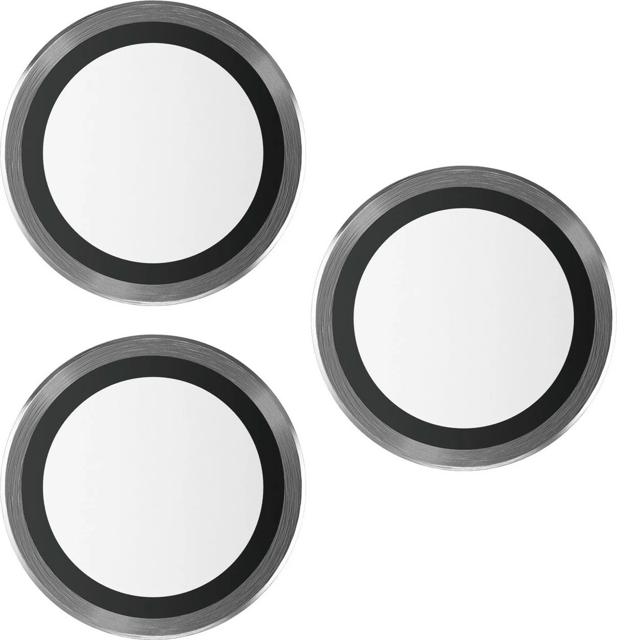 Mbrojtës kamerash PanzerGlass për Apple, xham i temperuar, i zi