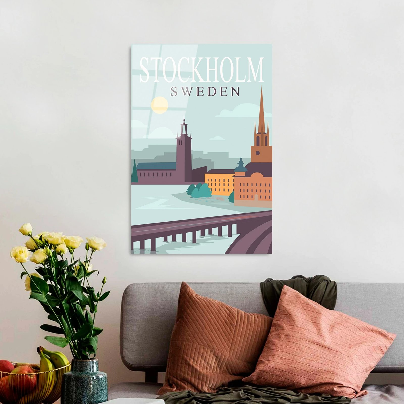 Pikturë dekorative prej xhami të temperuar, Wallity UV-1024, 30x45cm