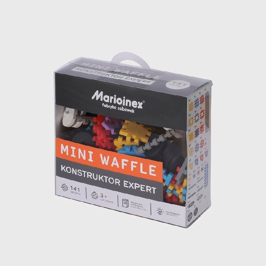 Set lodrash ndërtimi Marioinex Mini Waffle Konstruktor Expert 141 elemente, shumëngjyrëshe