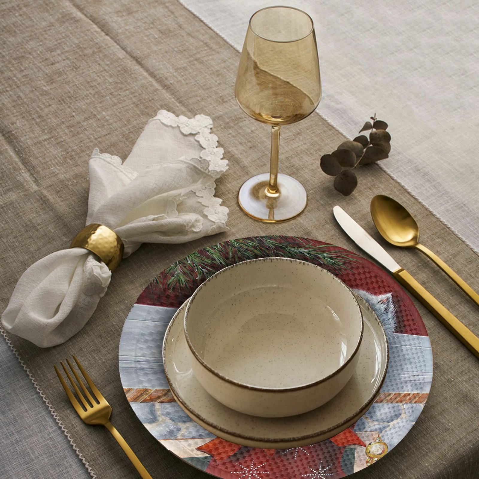 Ndamëse tavoline Hermia Concept, shumëngjyrëshe, 3198Supla, 4 copë