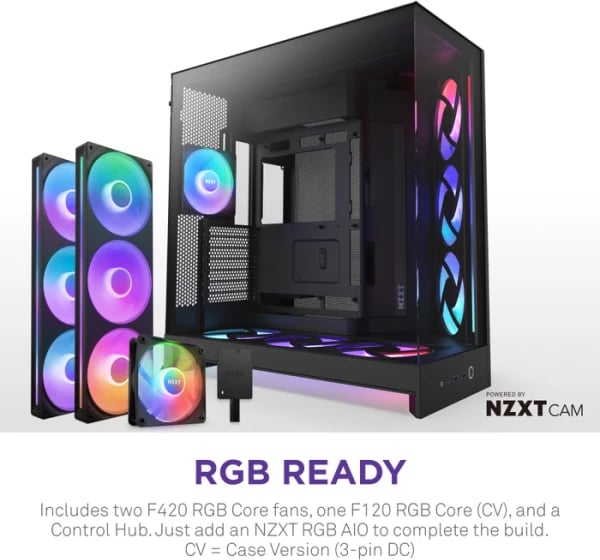 Kasë kompjuteri NZXT H9 Flow RGB (CM-H92FB-P1), e zezë