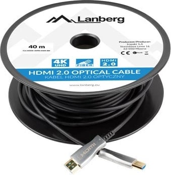 Kabllo optik Lanberg CA-HDMI-20FB-0400-BK, 40m