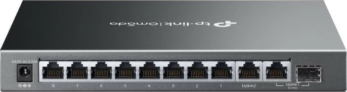 Switch i menaxhuar TP-LINK Omada ES210GMP, 10 porta gigabit, 8 PoE+, i zi