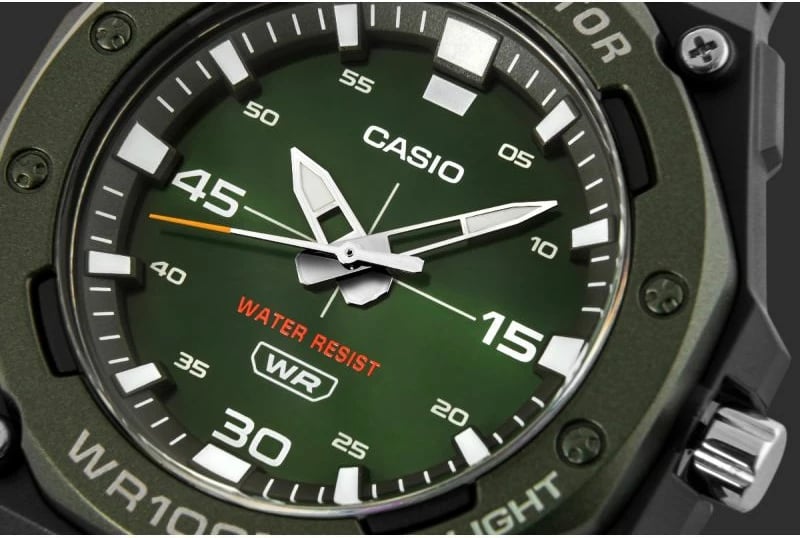 Orë dore për meshkuj Casio, e zezë