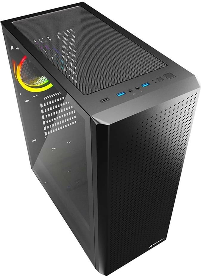 Kasë Sharkoon VS9 RGB midi, e zezë