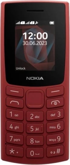 Celular klasik Nokia 105 TA-1557, 1.8", i kuq            
