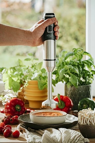 Blender dore, Adler AD 4628, 16000 rpm, 1200-1500W (max 1900W), Turbo, thyen akull, inoks, zi/argjendtë Blender dore, Adler AD 4628, 16000 rpm, 1200-1500W (max 1900W), Turbo, thyen akull, inoks, zi/argjendtë