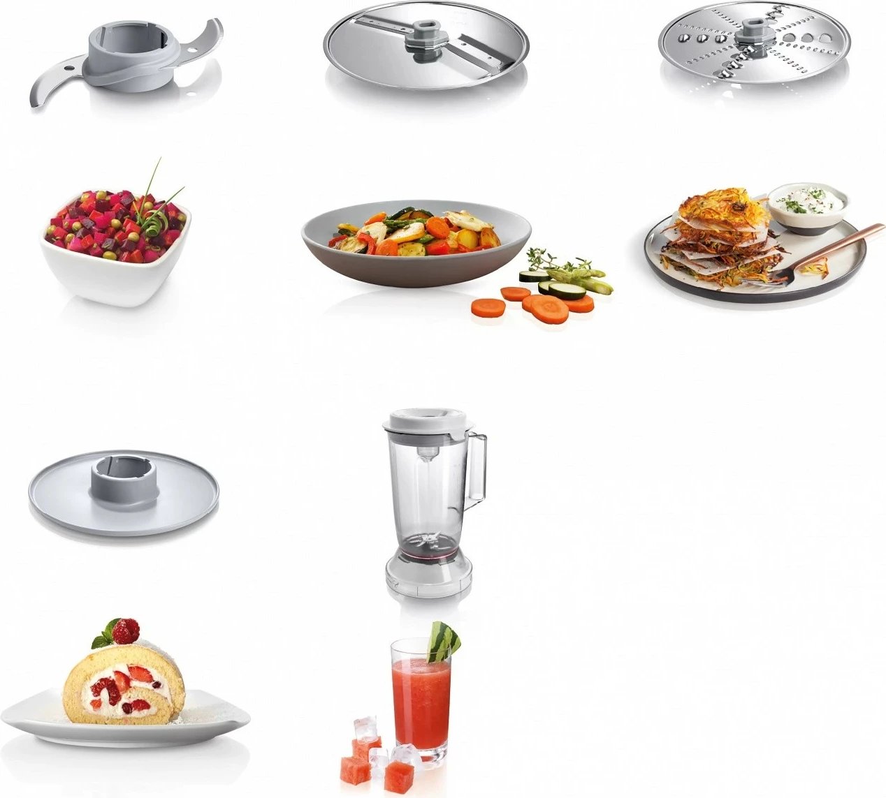 Robot kuzhine, Bosch MCM3200W, 800 W, tas 2.3 L, 2 shpejtësi, Turbo/Pulse, i bardhë