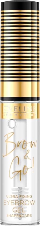 Xhel për vetulla Eveline Cosmetics Brow&Go! Strong Fixing and Nourishing për femra Transparent 6ml