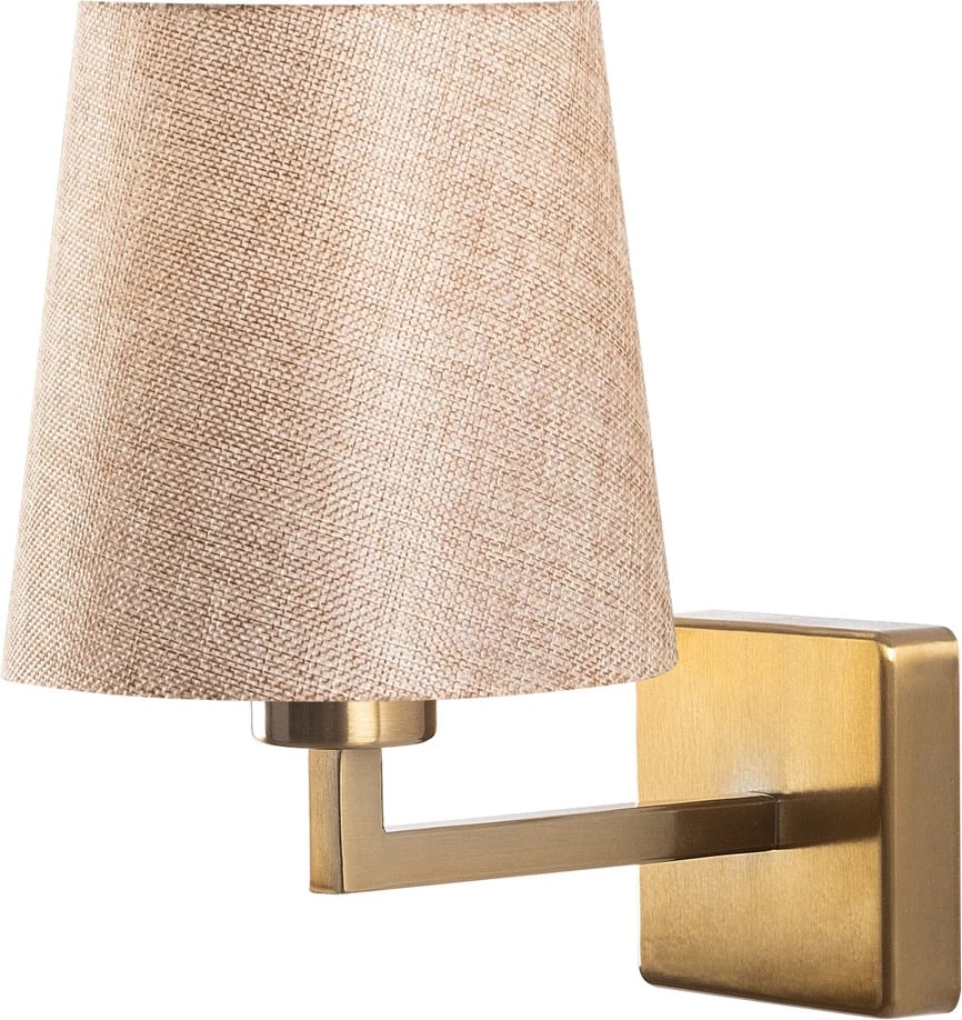 Llambë muri Opviq, Profil - 4651, ngjyrë ari dhe krem, 18x24x30cm Llambë muri Opviq, Profil - 4651, ngjyrë ari dhe krem, 18x24x30cm