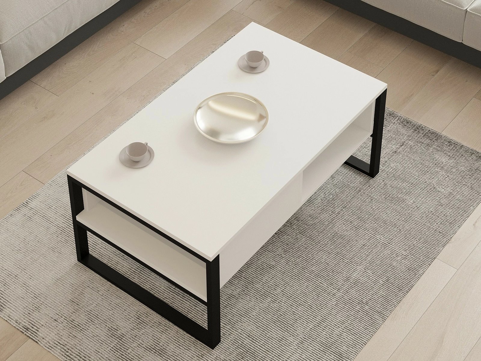 Tavolinë kafeje Skye Decor, Devon, e bardhë