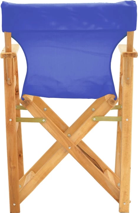 Karrige regjisori, dru ahu, ngjyrë natyrale, pëlhurë blu