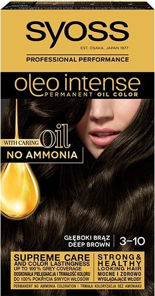 Ngjyrë për flokë për femra Syoss Oleo Intense 3-10 Deep Brown, 1 copë