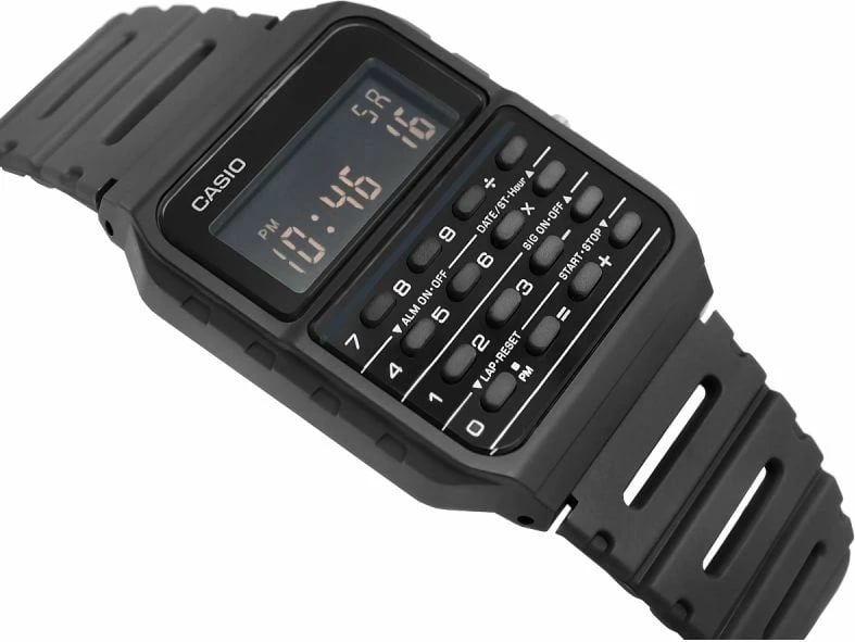 Orë dore CASIO unisex, e zezë