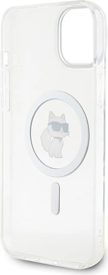 Mbështjellës Karl Lagerfeld IML Choupette MagSafe për iPhone 15 Plus, Transparent