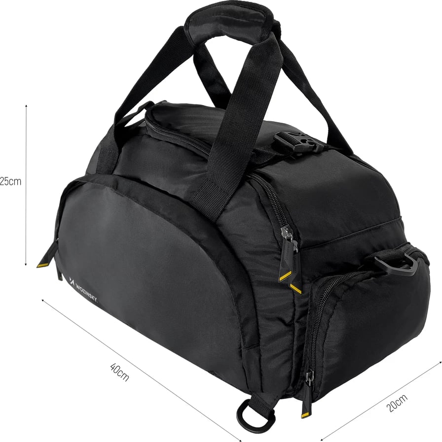 Çantë sportive/udhëtimi Wozinsky WSB-B01, 16L, 40x20x25cm, e zezë Çantë sportive/udhëtimi Wozinsky WSB-B01, 16L, 40x20x25cm, e zezë