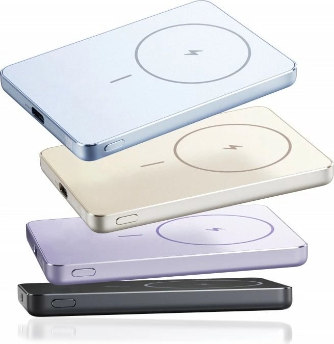 Power bank magnetik super i hollë, XIAOMI, 71821, 5000 mAh, USB-C 1x, 3A 5V, blu