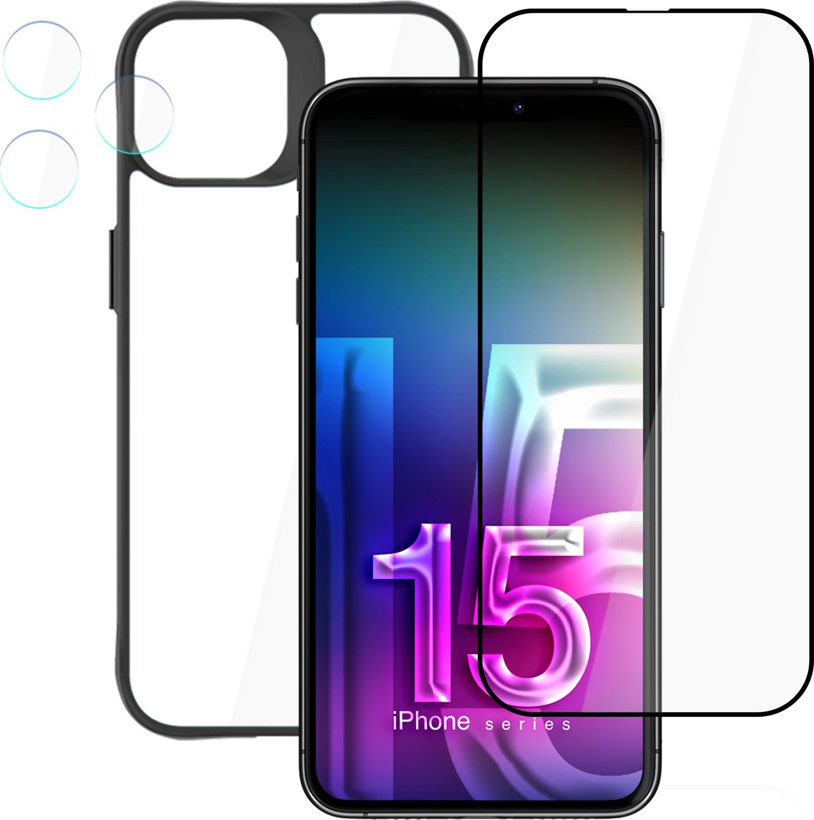 Set mbrojtës për celular 3mk Protection Comfort Set 4in1 për iPhone 15 Pro