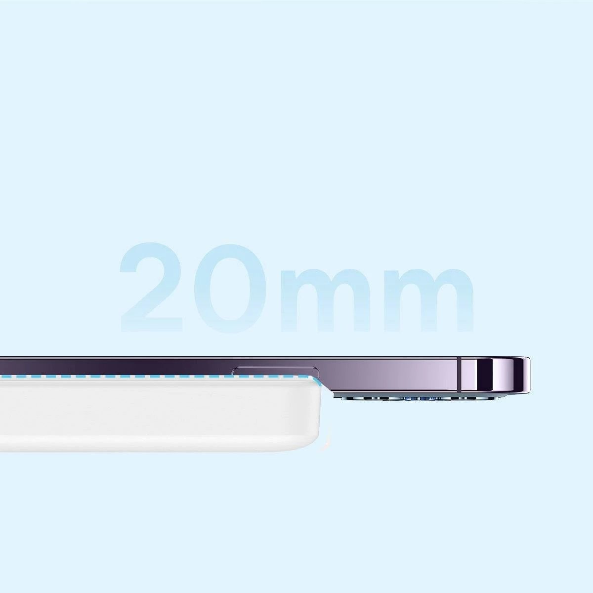 Powerbank Baseus Magnetic Mini 10000mAh, USB-C PD 20W / MagSafe 15W, i bardhë, me kabllo USB-C